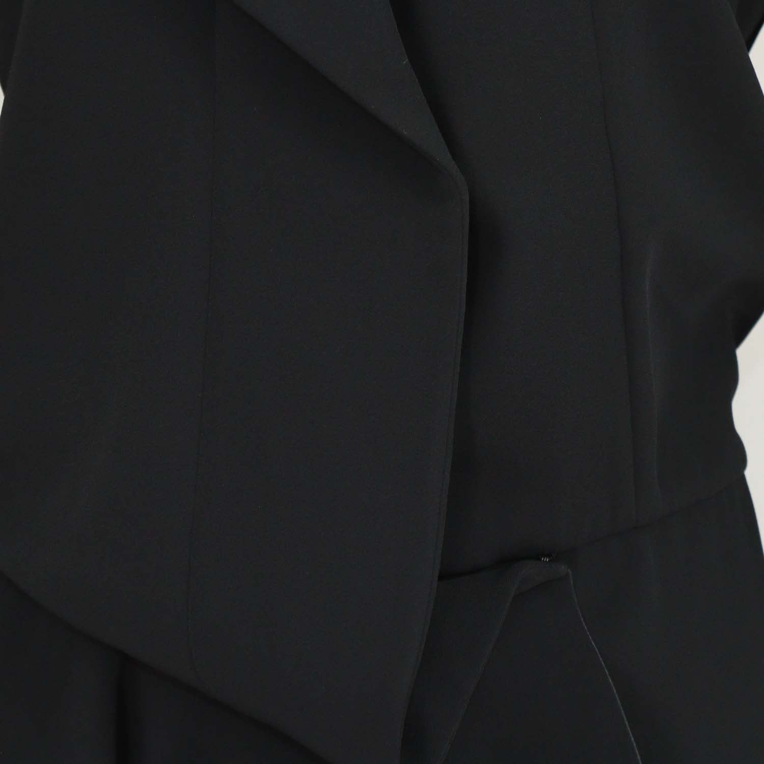 Balenciaga Black Asymmetric Flared Blazer