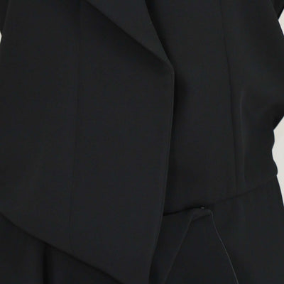 Balenciaga Black Asymmetric Flared Blazer