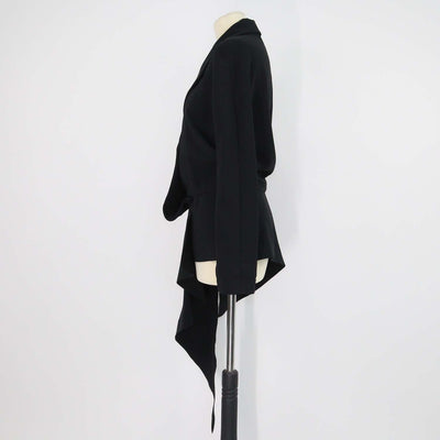 Balenciaga Black Asymmetric Flared Blazer