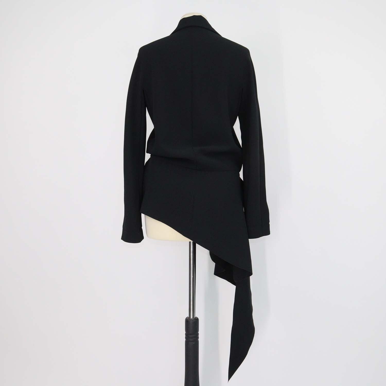Balenciaga Black Asymmetric Flared Blazer