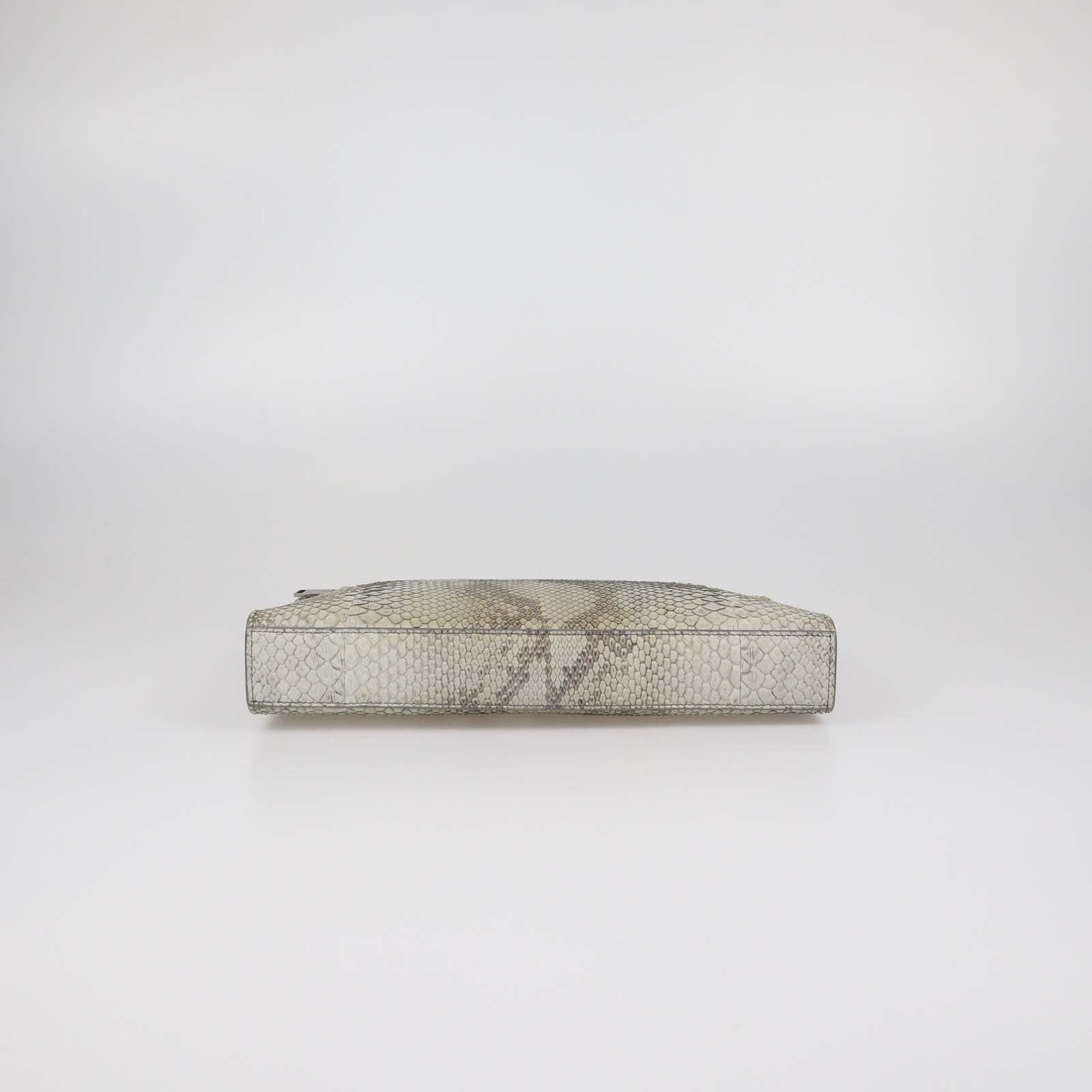 Christian Dior Beige Python A5 Pouch