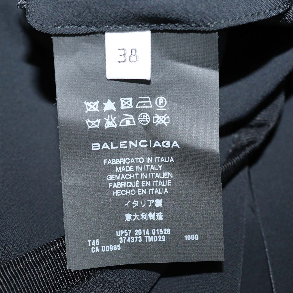 Balenciaga Black Asymmetric Flared Blazer