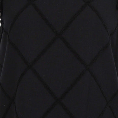 Chanel Black Blend Cotton Quilted Fringe Sleeveless Midi Dress
