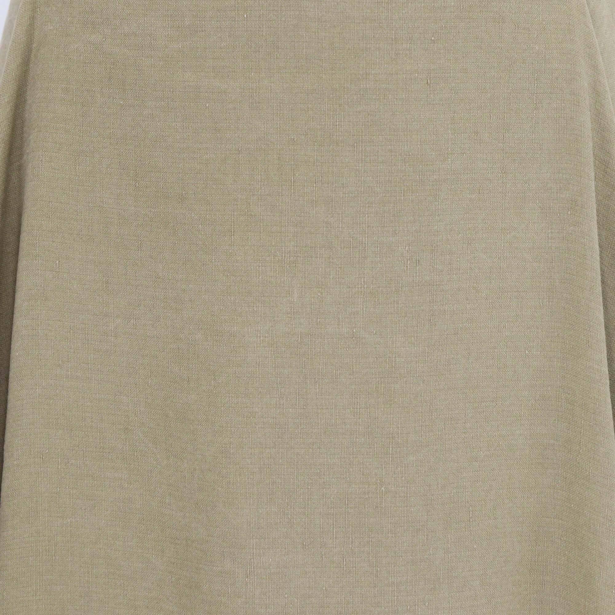 Salvatore Ferragamo Khaki Linen Midi Skirt Womens Salvatore Ferragamo 