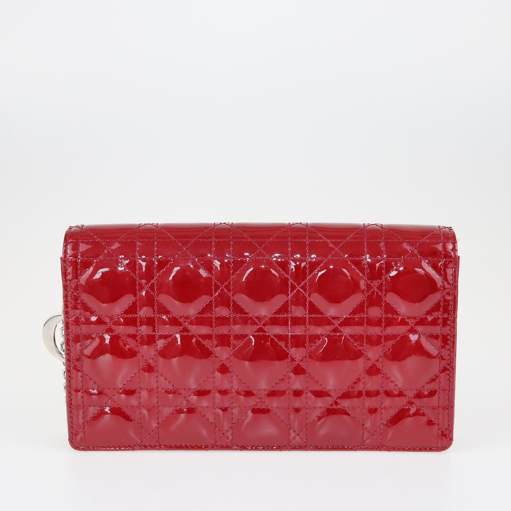 Christian Dior Red Cannage Lady Dior Pouch Bags Christian Dior 