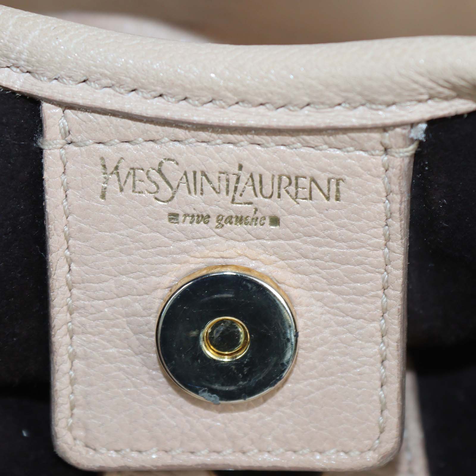 Yves Saint Laurent Beige Leather St Tropez Hobo