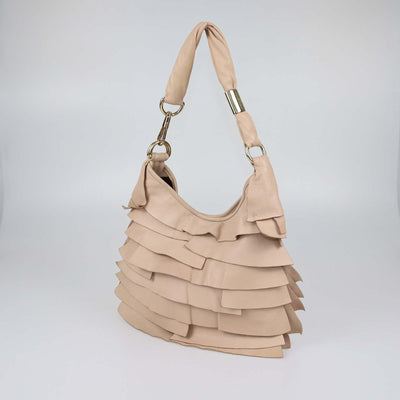 Yves Saint Laurent Beige Leather St Tropez Hobo
