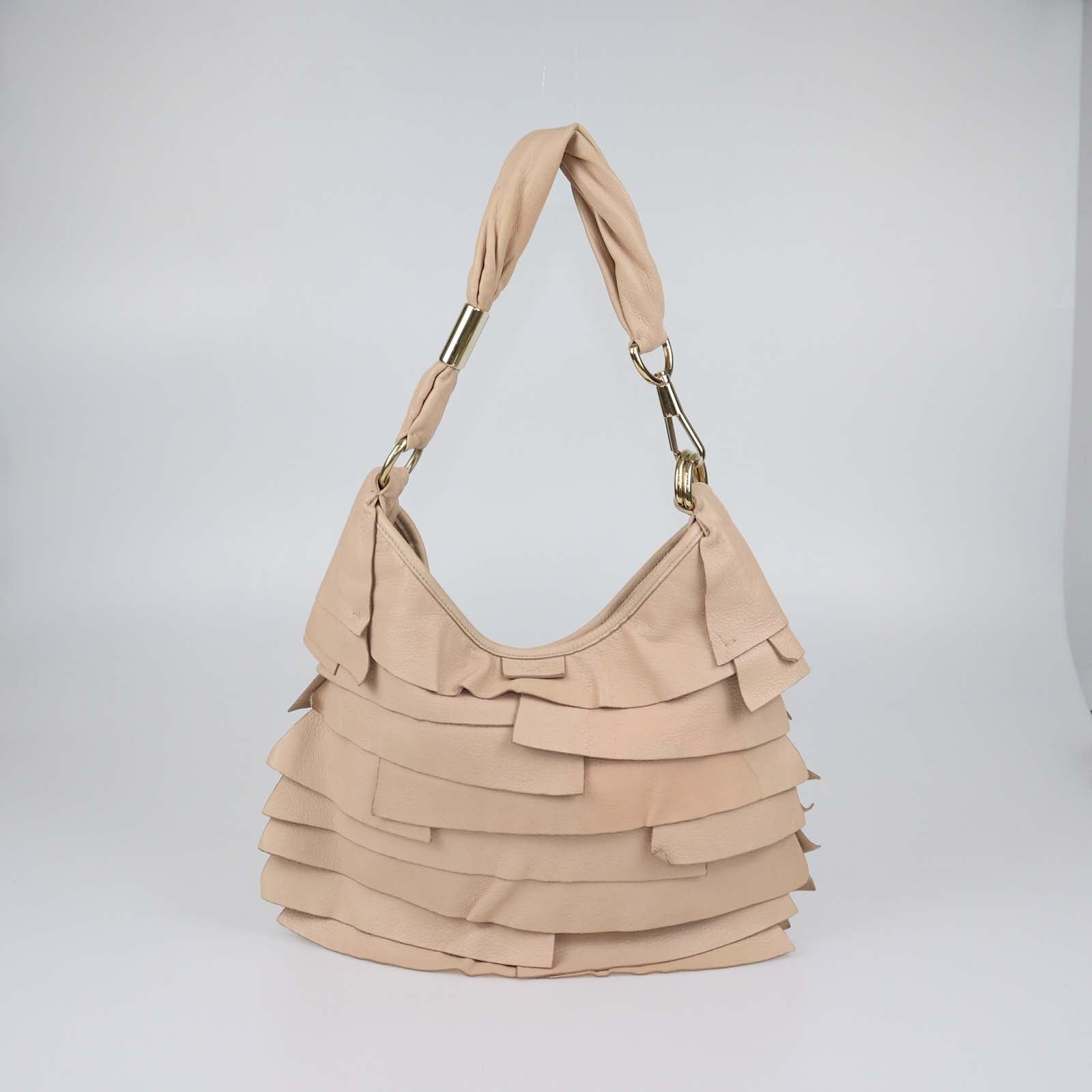 Yves Saint Laurent Beige Leather St Tropez Hobo