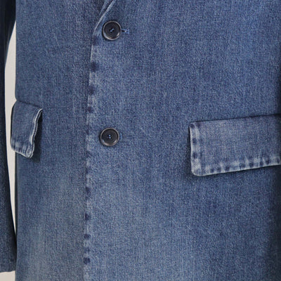 Valentino Blue Washed Denim Single Breasted Blazer