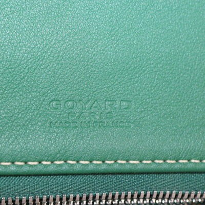 Goyard Green Goyardine Coated Canvas and Leather Sainte Marie MM Clutch