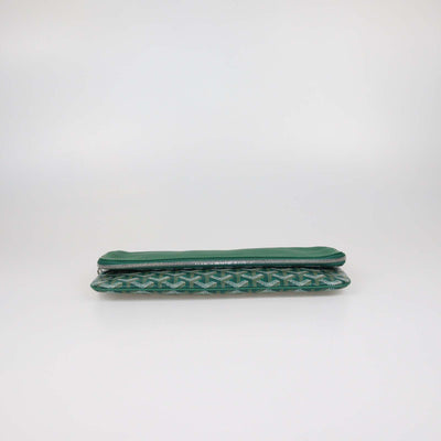 Goyard Green Goyardine Coated Canvas and Leather Sainte Marie MM Clutch