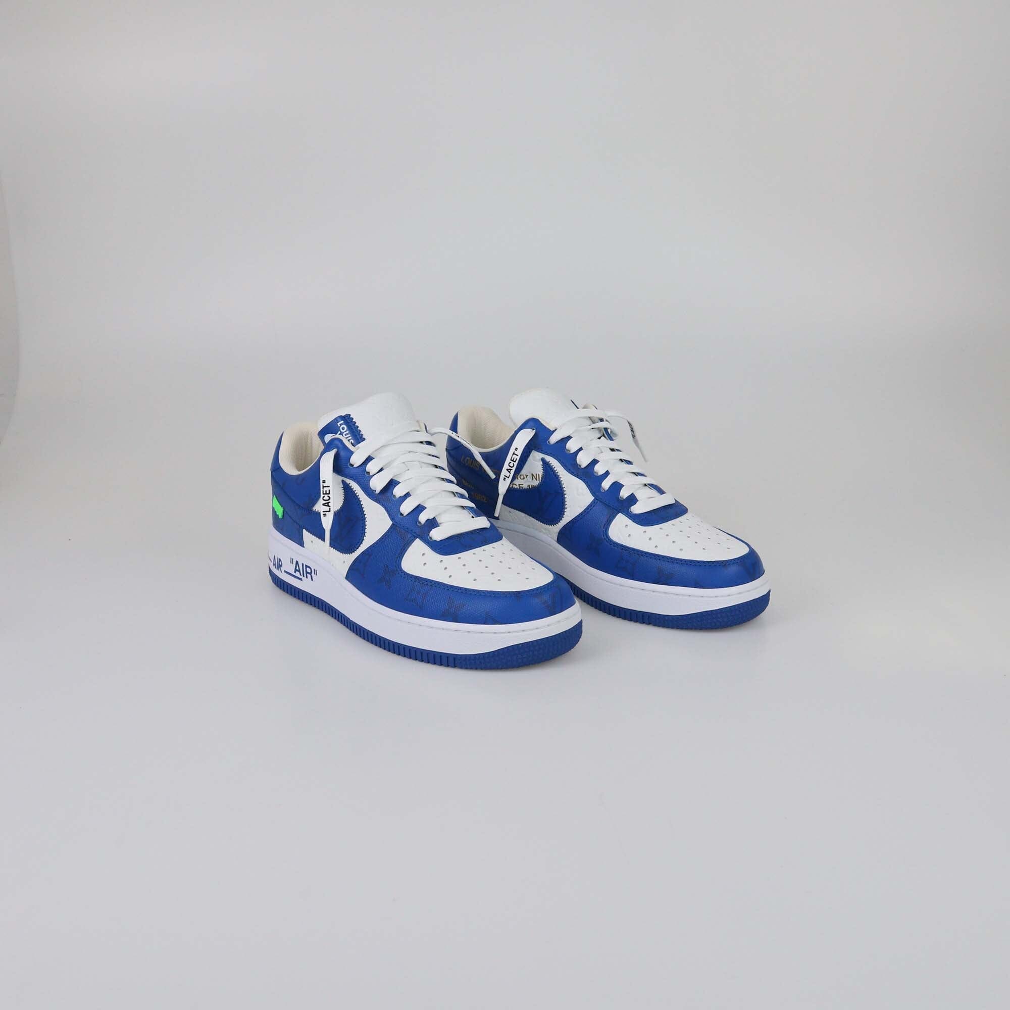 Louis Vuitton x Nike White Royal Air Force 1 Sneakers Mens Louis Vuitton 