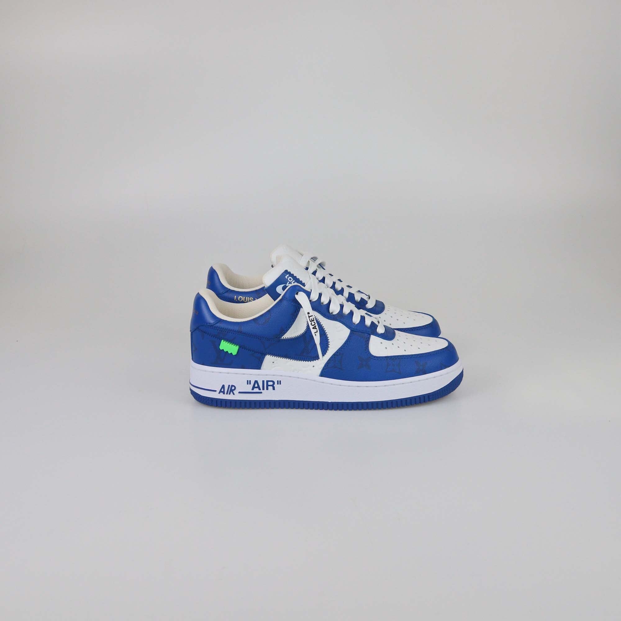 Louis Vuitton x Nike White Royal Air Force 1 Sneakers Mens Louis Vuitton 