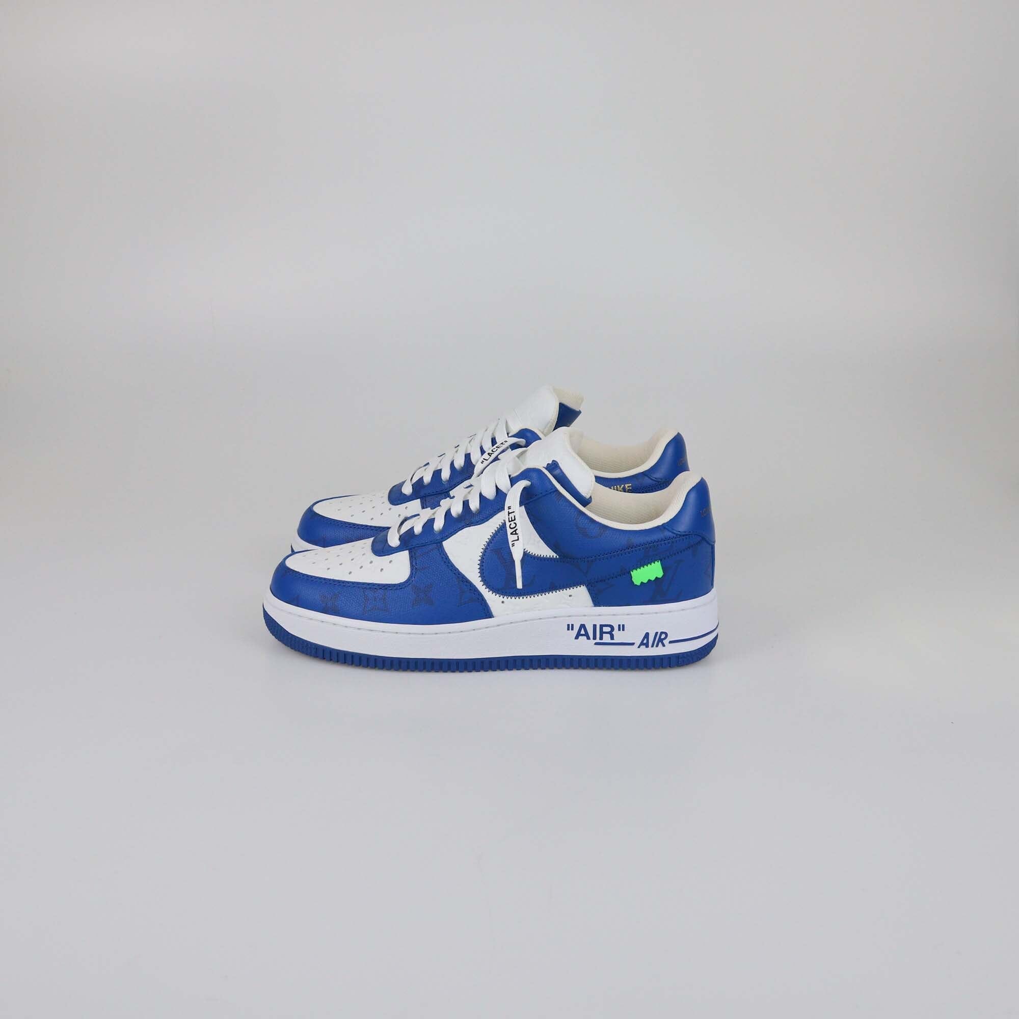 Louis Vuitton x Nike White Royal Air Force 1 Sneakers Mens Louis Vuitton 