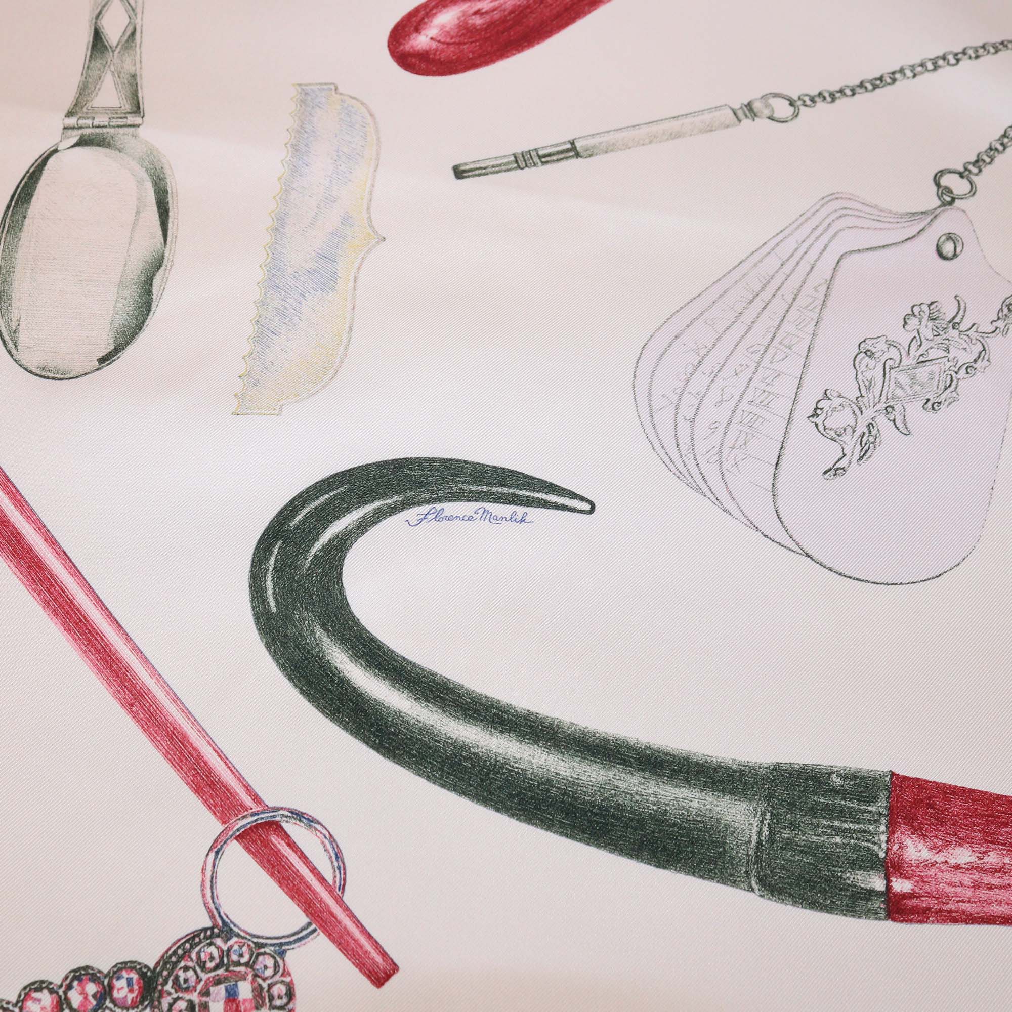 Hermes Rose Thé / Rouge H / Bronze Nous Sommes Inseparables scarf 90