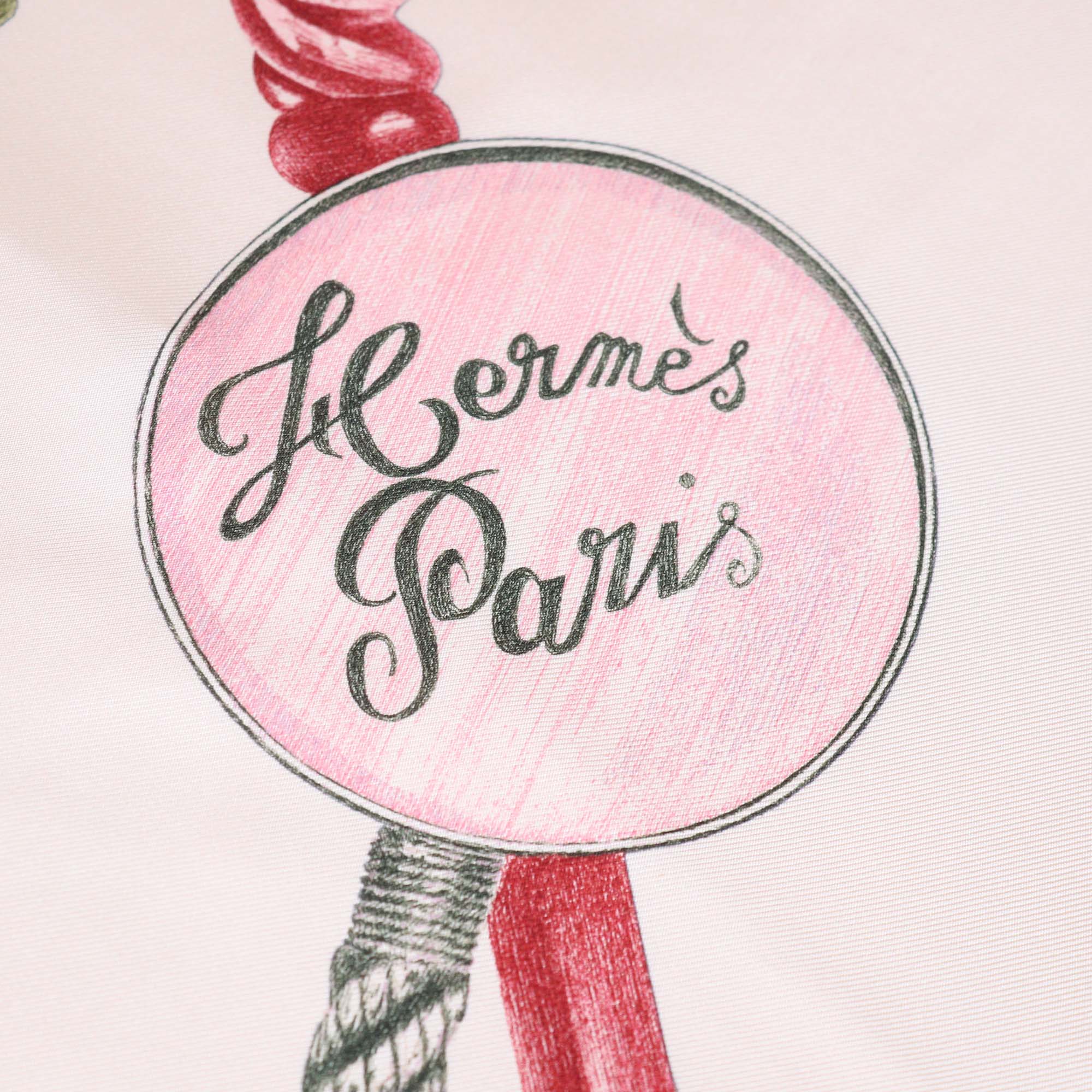 Hermes Rose Thé / Rouge H / Bronze Nous Sommes Inseparables scarf 90