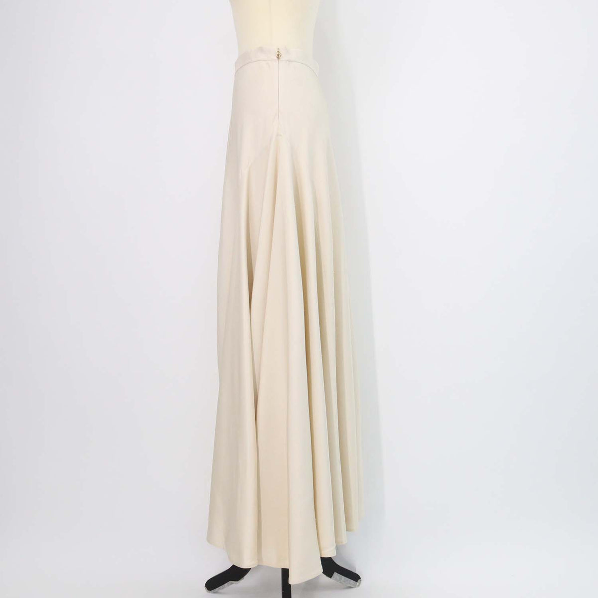 Loro Piana Beige Silk Giustina Midi Skirt