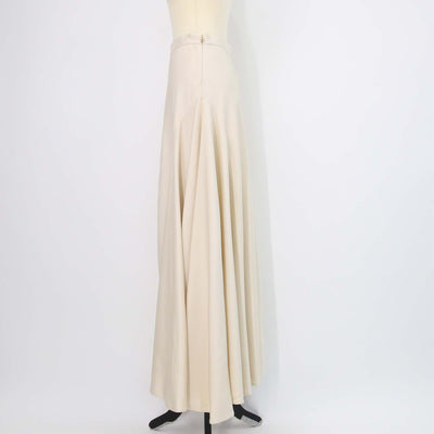 Loro Piana Beige Silk Giustina Midi Skirt