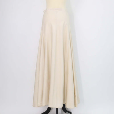 Loro Piana Beige Silk Giustina Midi Skirt