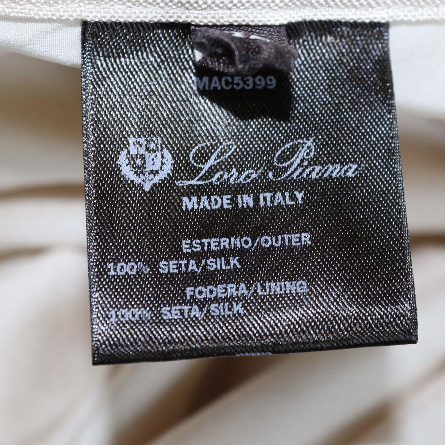 Loro Piana Beige Silk Giustina Midi Skirt
