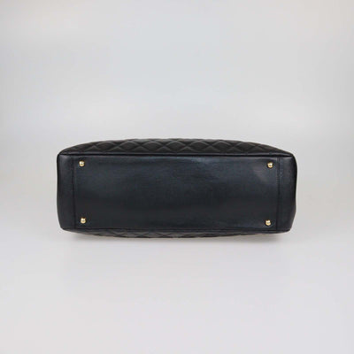 Chanel Black Quilted Caviar Leather XL Grand Shopping Tote
