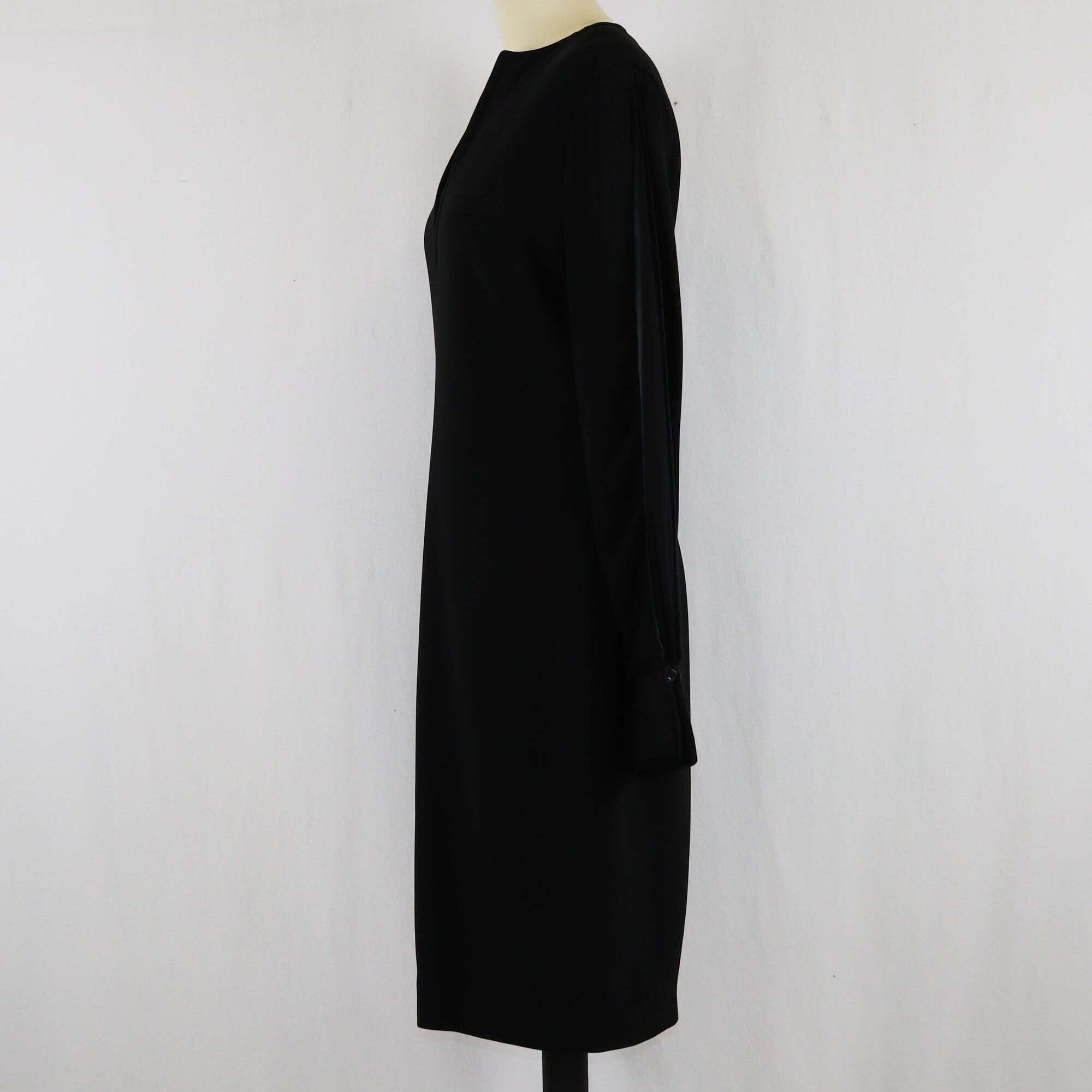 Givenchy Black Long Sleeve Midi Dress Womens Givenchy 