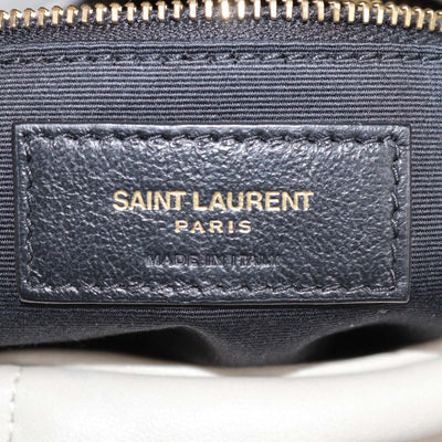 Saint Laurent Beige Matelasse Leather Medium Puffer Loulou Shoulder Bag