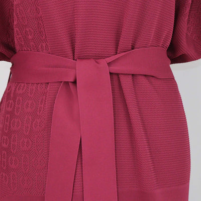 Hermes Lie De Vin Viscose Chaine d'Ancre Long Caftan Dress