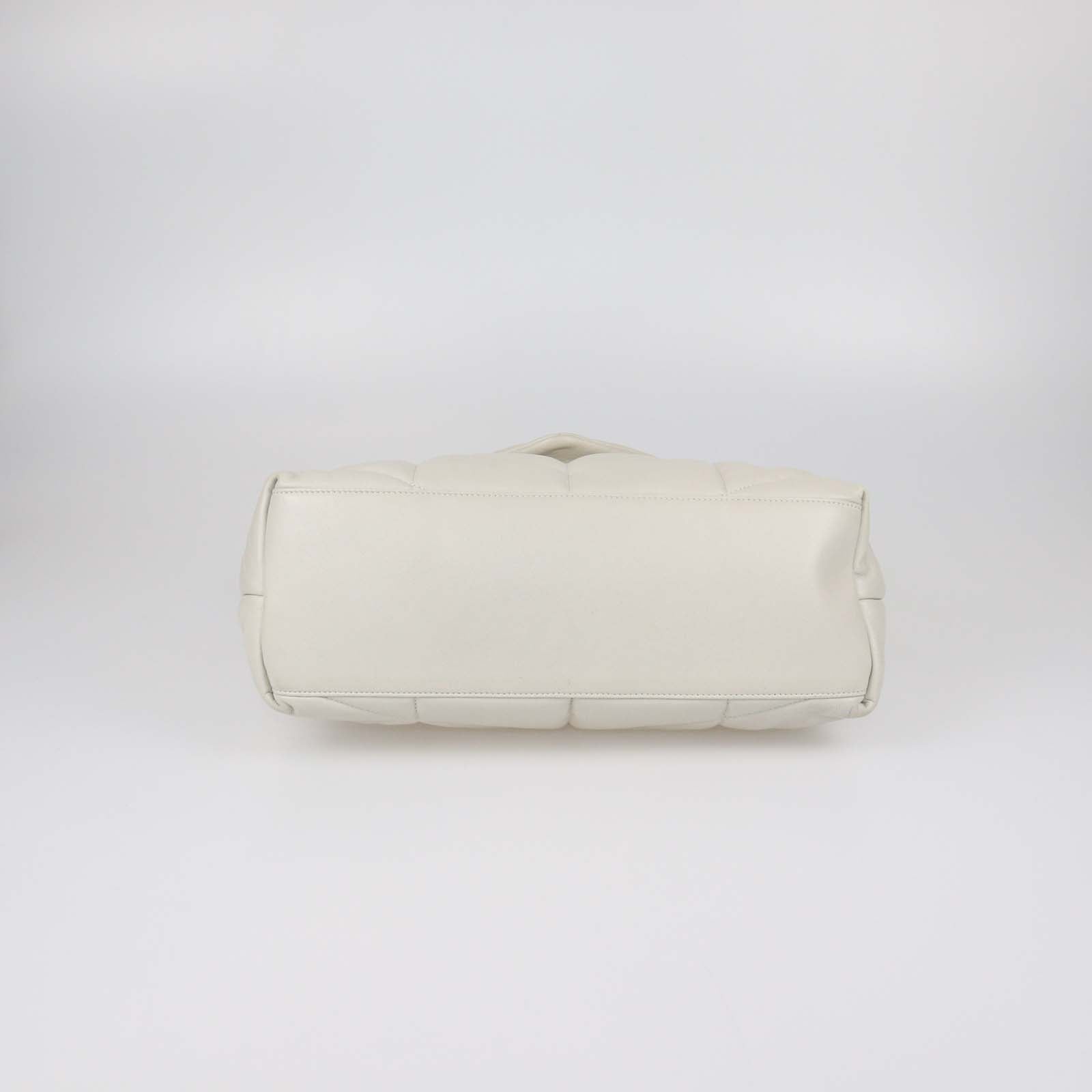 Saint Laurent Beige Matelasse Leather Medium Puffer Loulou Shoulder Bag