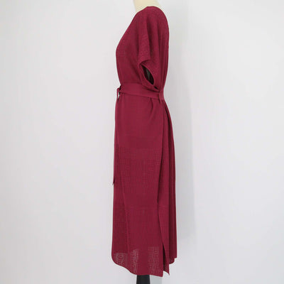 Hermes Lie De Vin Viscose Chaine d'Ancre Long Caftan Dress