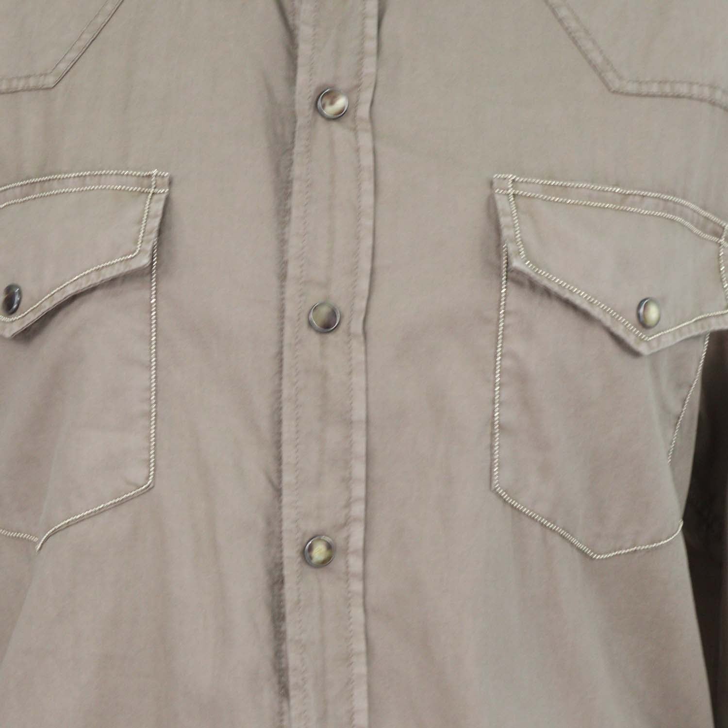 Brunello Cucinelli Beige Cotton Beaded Belted Short Jumpsuit