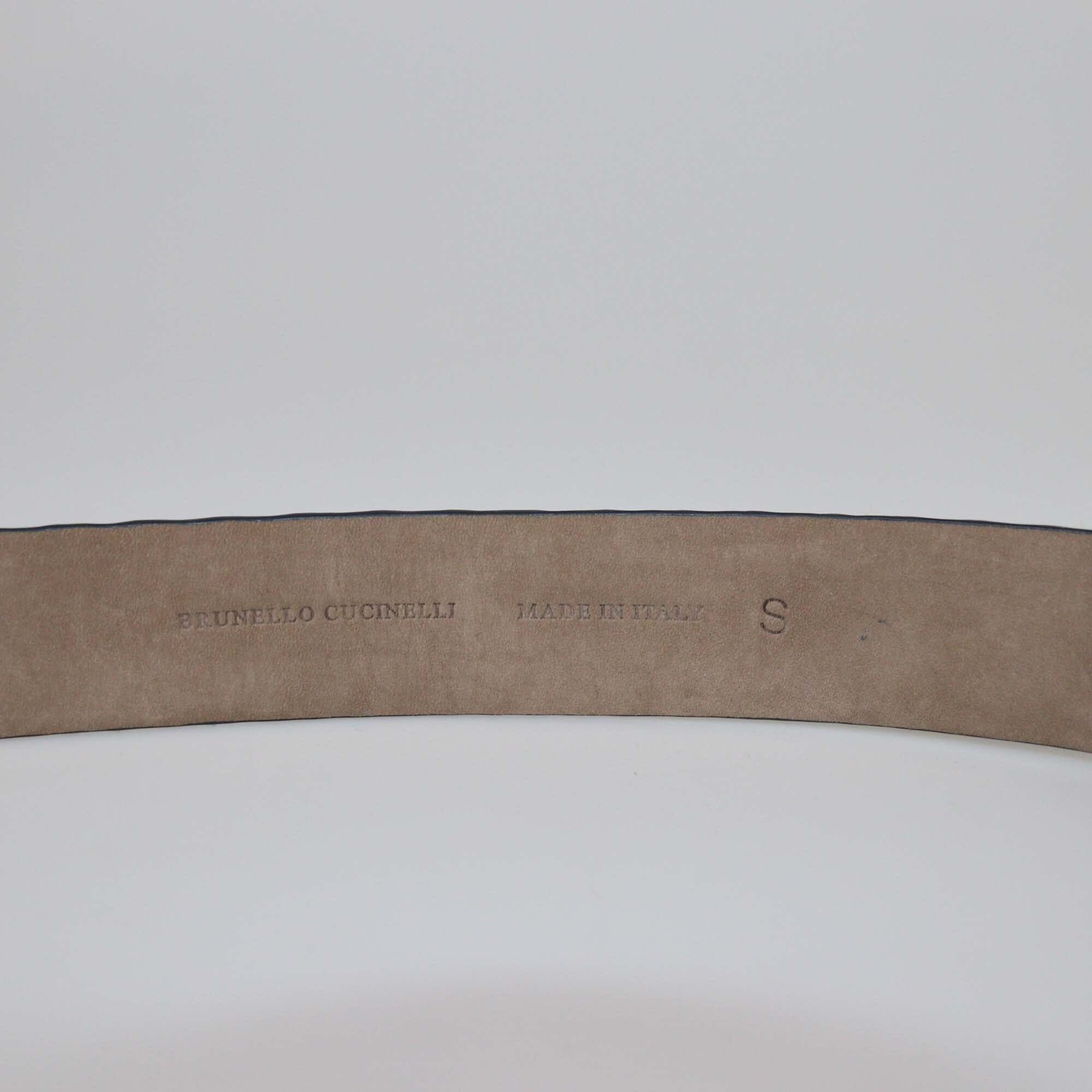 Brunello Cucinelli Grey Buckle Belt Womens Brunello Cucinelli 