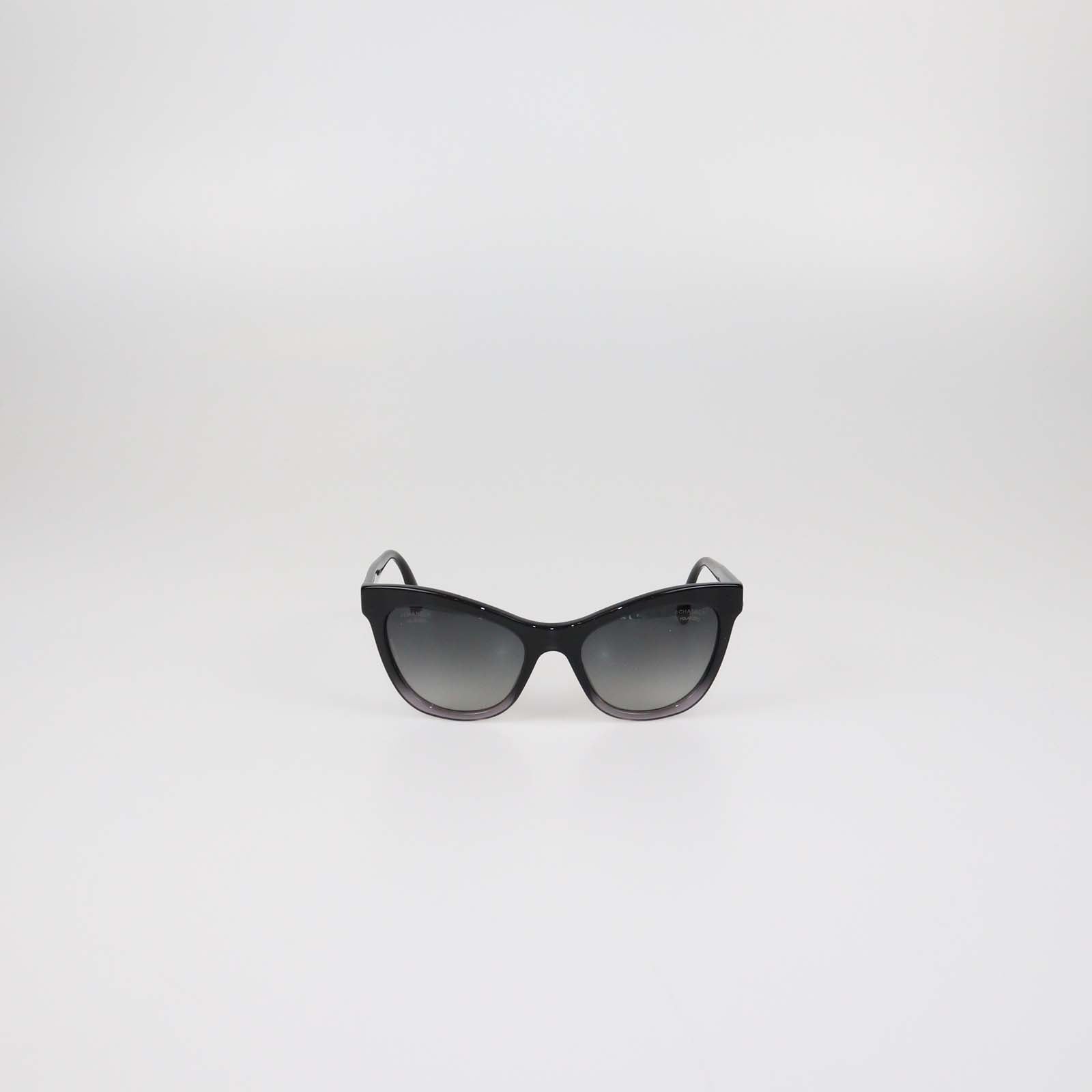Chanel Black Gradient CC Cat Eye Sunglasses