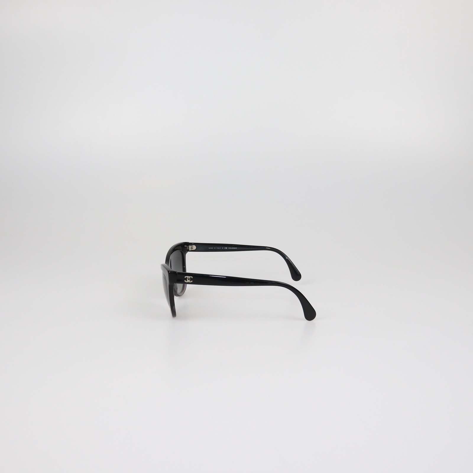 Chanel Black Gradient CC Cat Eye Sunglasses