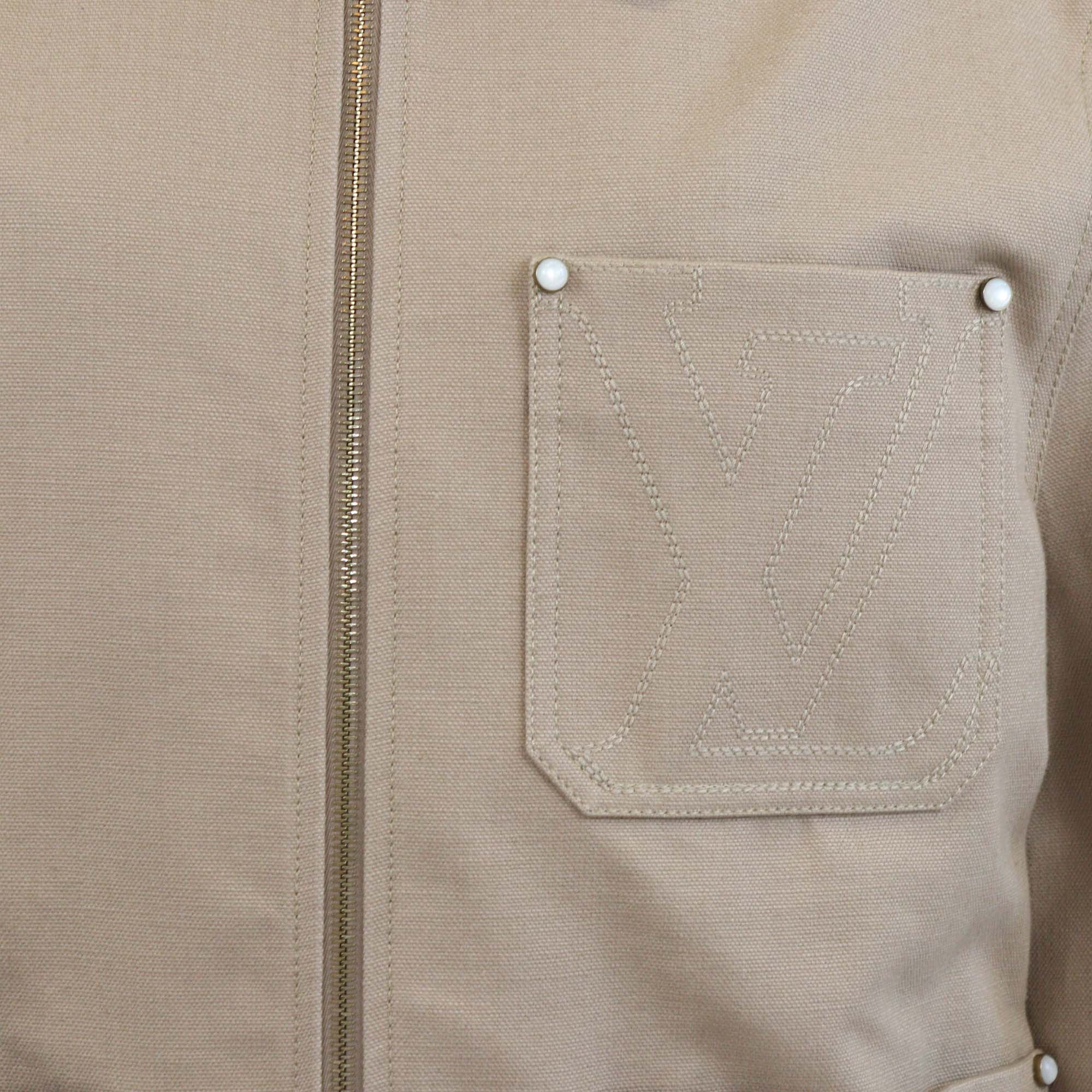 Louis Vuitton Beige Cotton Canvas Workwear Blouson Jacket
