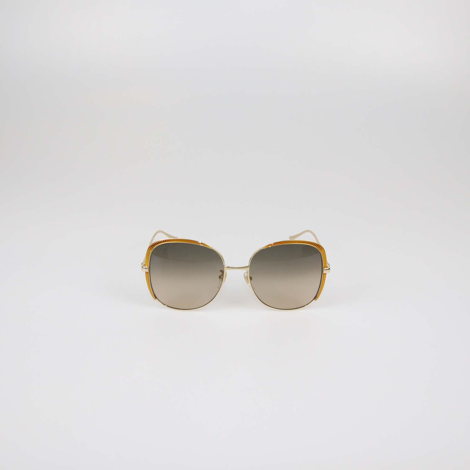 Gucci Yellow/Brown Gradient Oversized Square Sunglasses