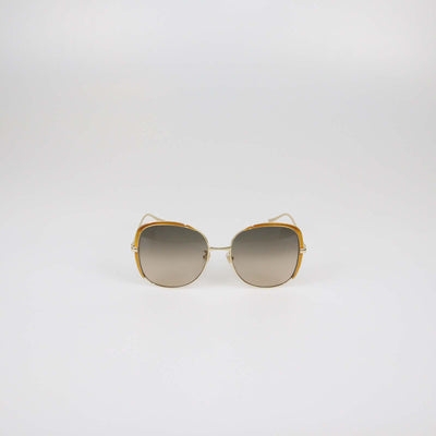 Gucci Yellow/Brown Gradient Oversized Square Sunglasses