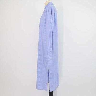 The Row Blue Cotton Striped Chihiro Shirt Dress