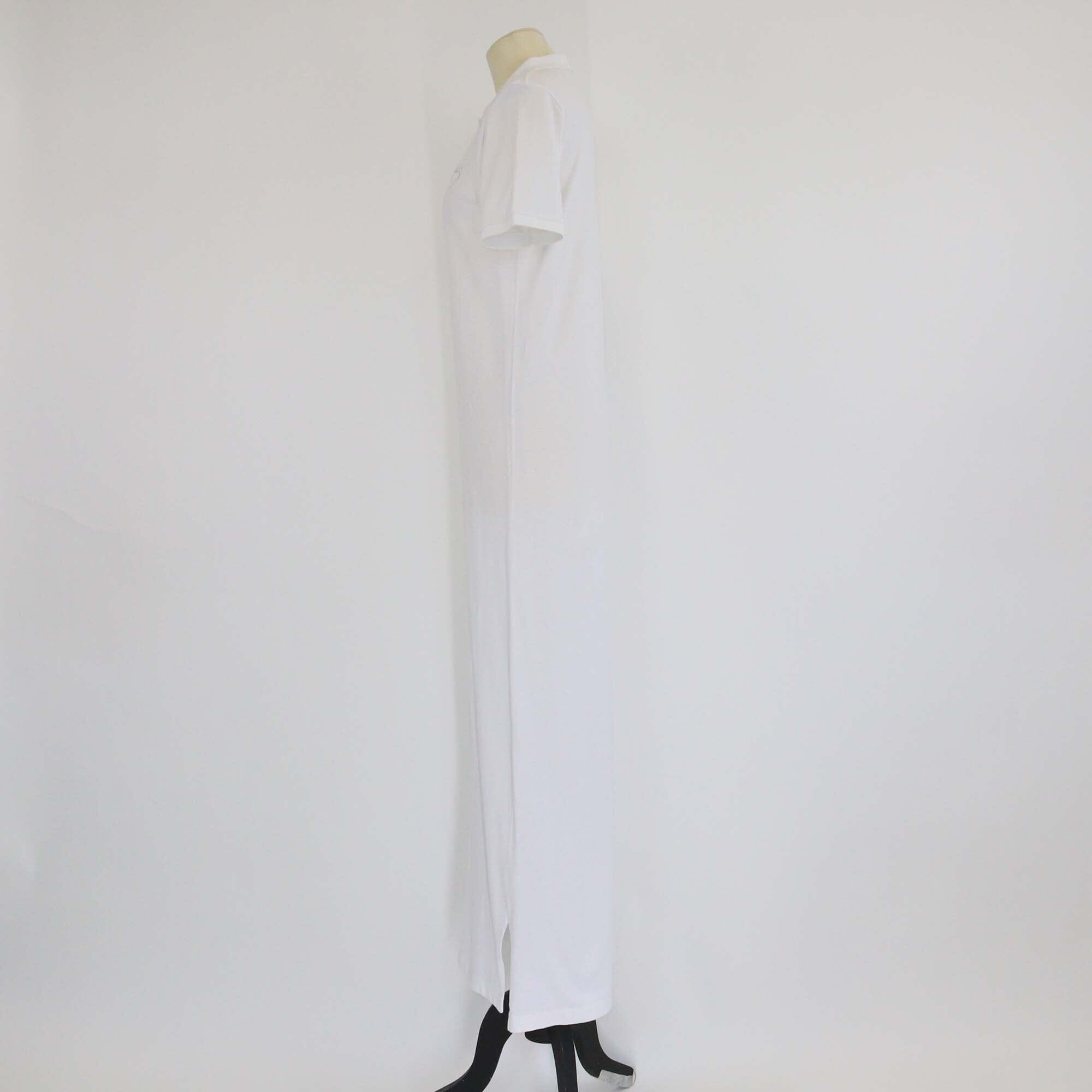 Prada White Cotton Pique Short Sleeve Polo Dress Womens Prada 