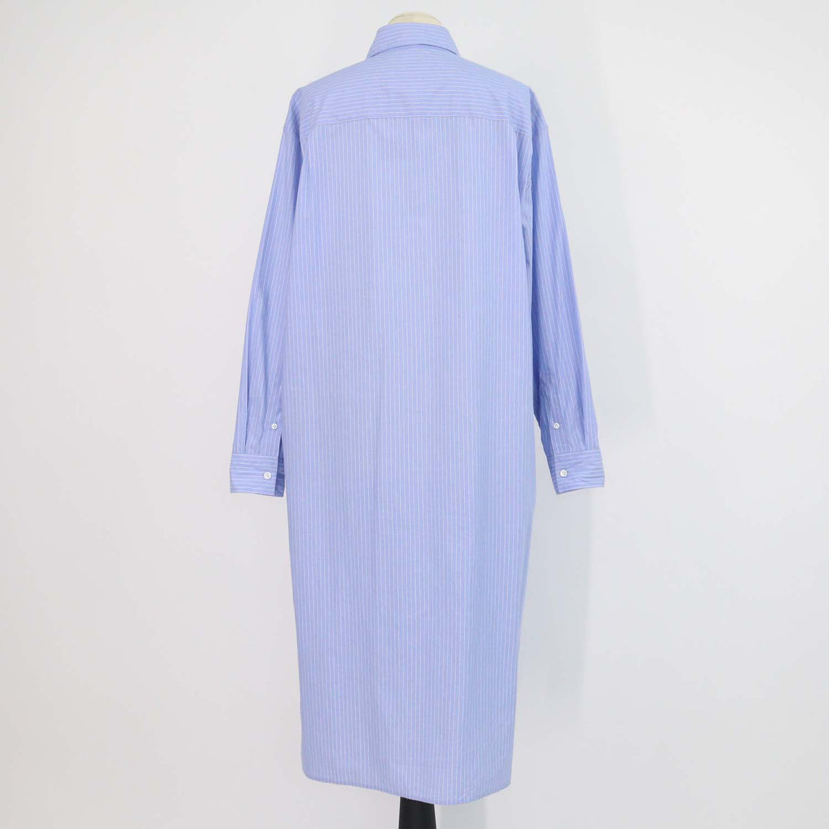 The Row Blue Cotton Striped Chihiro Shirt Dress