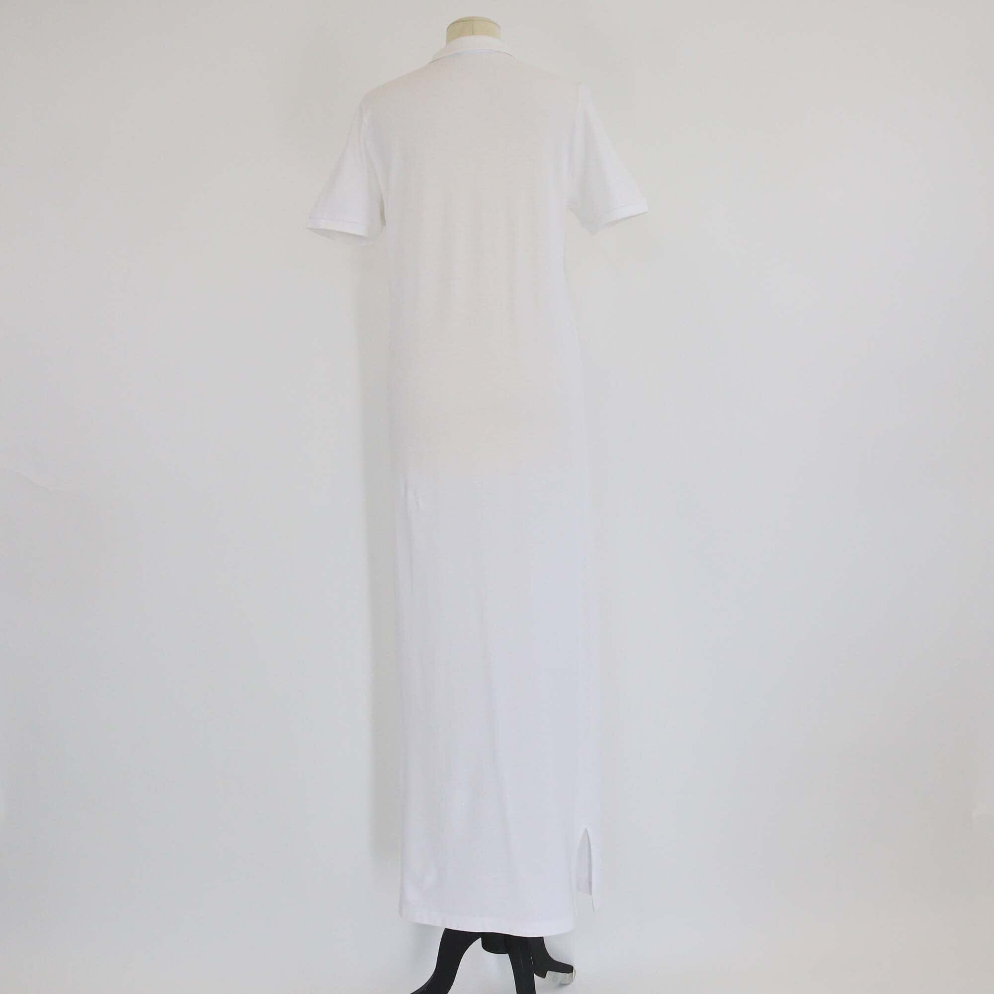 Prada White Cotton Pique Short Sleeve Polo Dress Womens Prada 