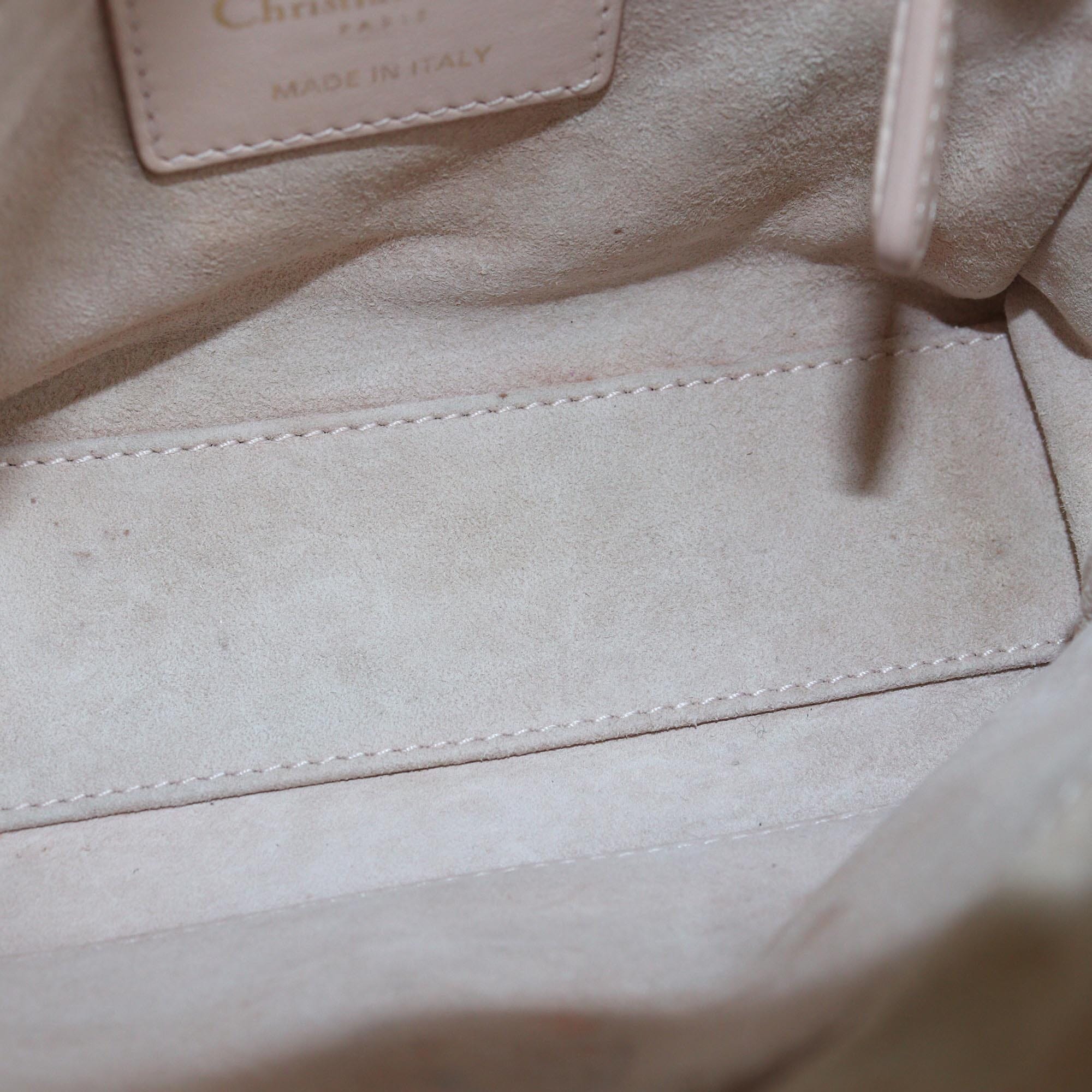 Christian Dior Light Pink Mini Studded Lady Dior Tote Womens Christian Dior 
