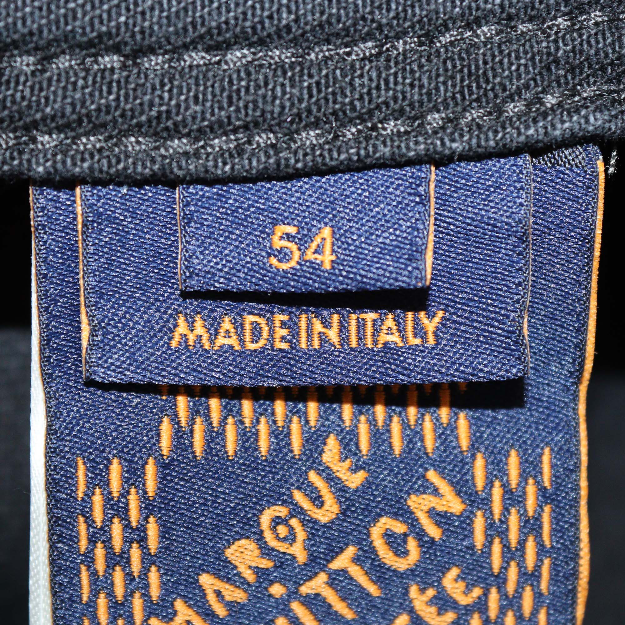 Louis Vuitton Black Washed Flocked Damier Denim Trucker Jacket