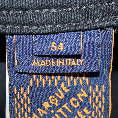 Louis Vuitton Black Washed Flocked Damier Denim Trucker Jacket