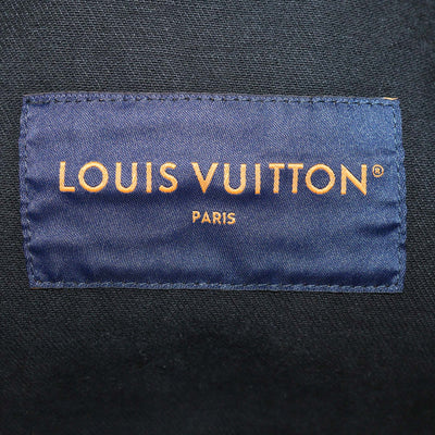 Louis Vuitton Black Washed Flocked Damier Denim Trucker Jacket