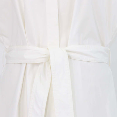 Proenza Schouler Off White Blend Cotton Poplin Adinna Belted Sleeveless Midi Dress