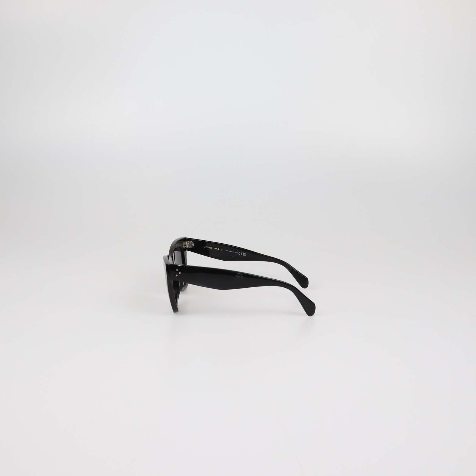 Celine Black Acetate Wayfarer Sunglasses