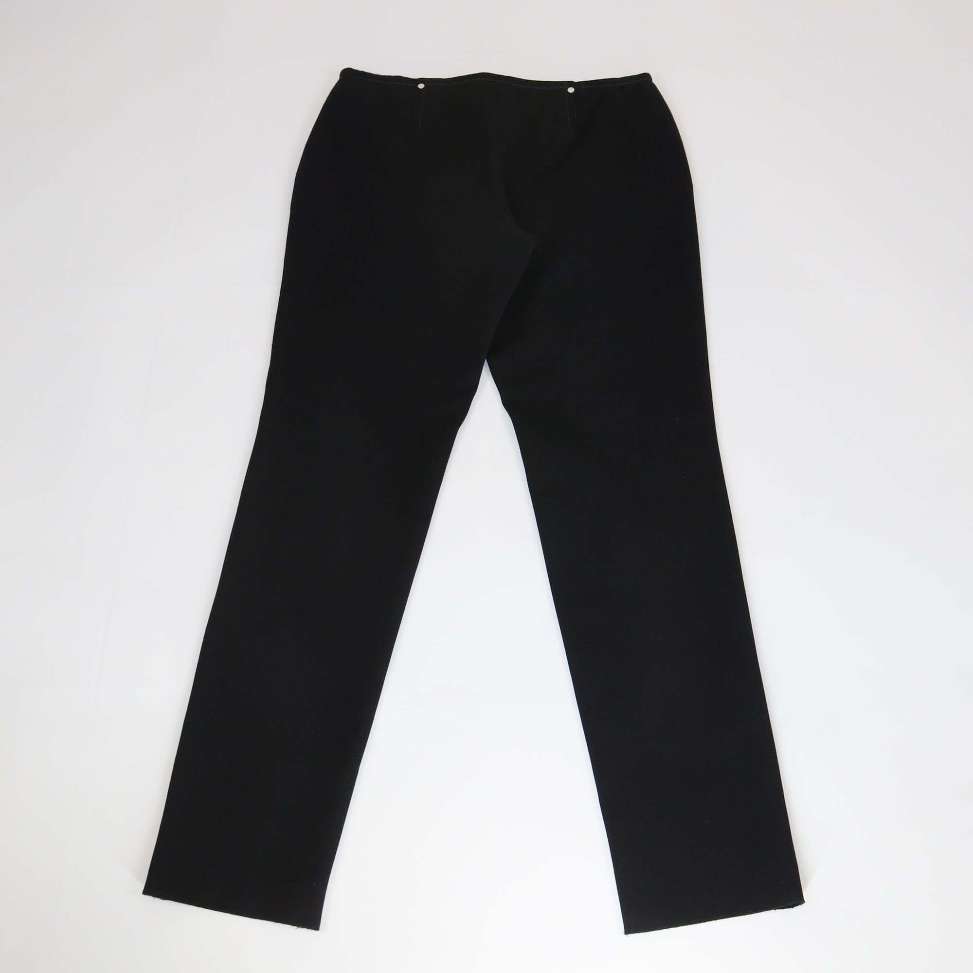 Hermes Black Cotton Nylon Blend Straight Cut Trouser
