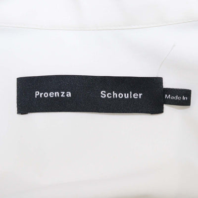 Proenza Schouler Off White Blend Cotton Poplin Adinna Belted Sleeveless Midi Dress