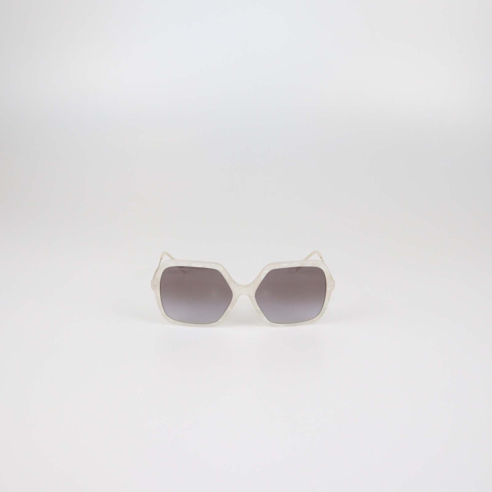 Burberry White/Brown Gradient Square Sunglasses